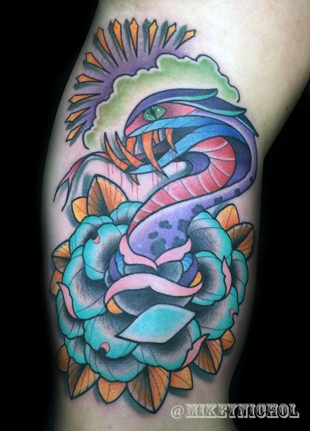Tattoos - Snake and Rose - 100107